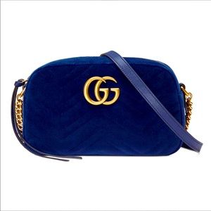 Gucci GG marmont velvet small shoulder bag